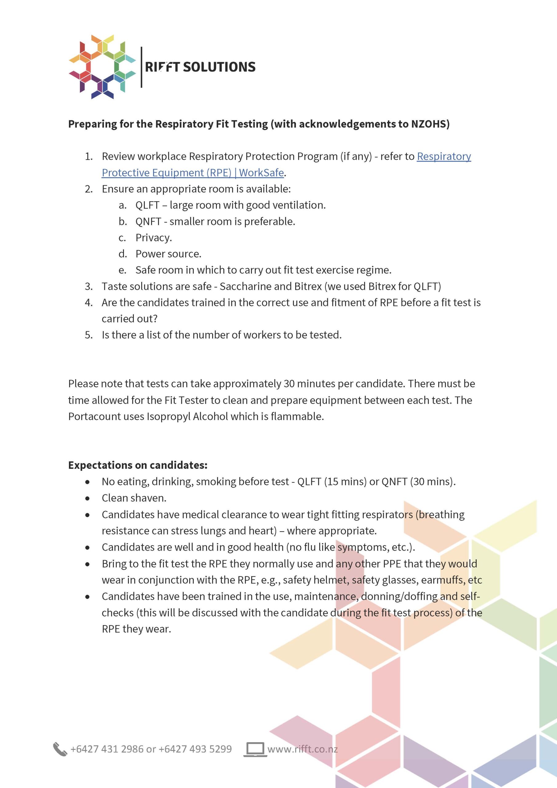 Respiratory Fit Testing Rifft Solutions